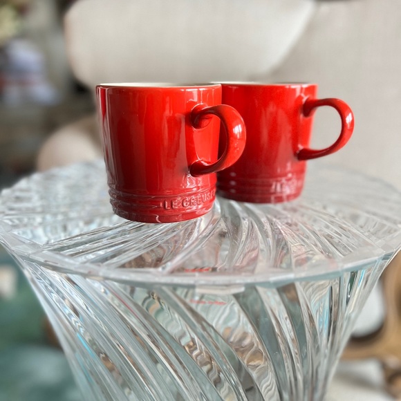 New Le Creuset Stoneware Coffee Mugs Set Valentine’s Day Gift 350ml x 2 - Picture 1 of 5